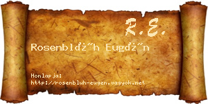 Rosenblüh Eugén névjegykártya